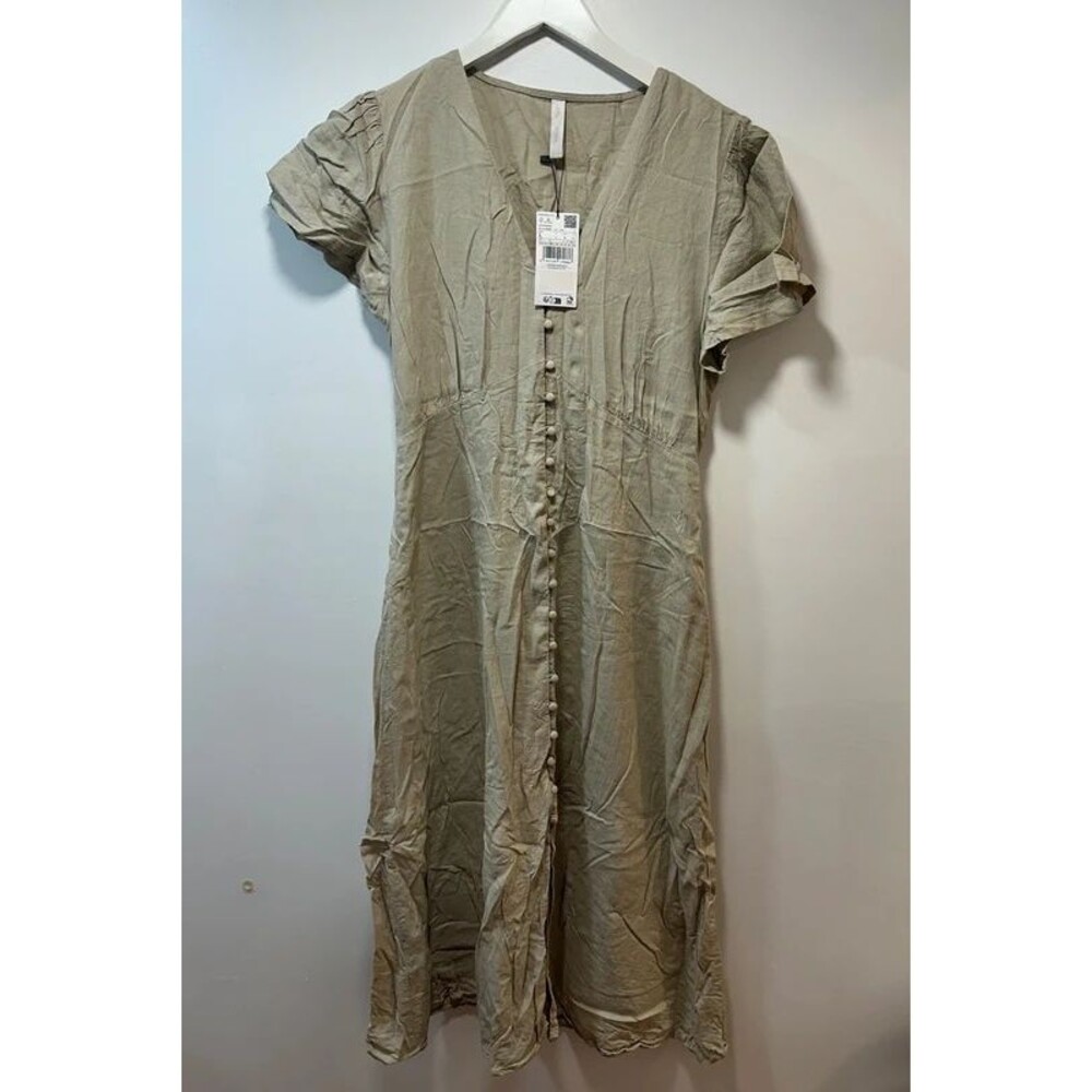 NWT Mango dress, beige/tan, Sz L